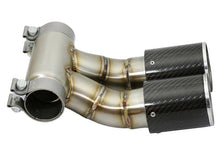 Load image into Gallery viewer, aFe Power 13-14 Porsche Cayman S / Boxster S Carbon Fiber Exhaust Tip Upgrade - Installation View