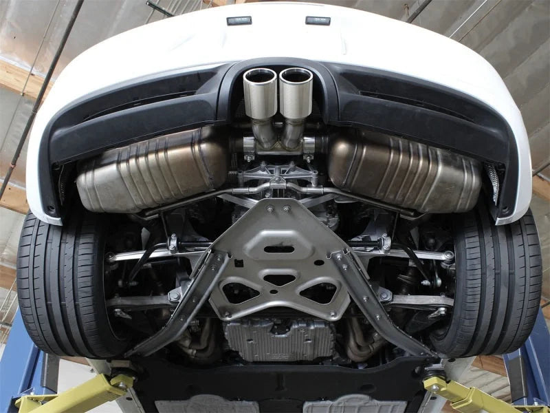 aFe Power 13-14 Porsche Cayman S / Boxster S Polish Exhaust Tip Upgrade - Side View