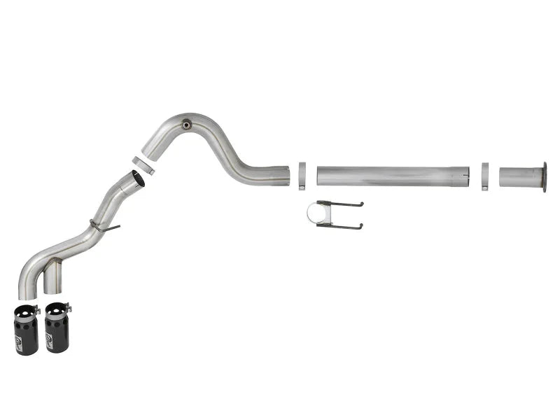 aFe Power 15-16 Ford F250/F350 6.7L Diesel Rebel XD 4in 409 SS DPF-Back Exhaust System - Black Tips - Additional View 6