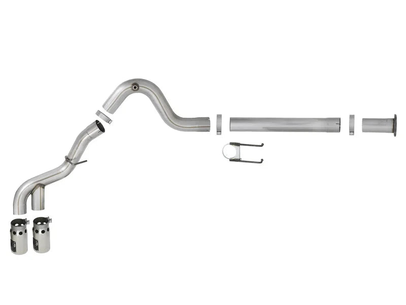 aFe Power 15-16 Ford F250/F350 6.7L Diesel Rebel XD 4in 409 SS DPF-Back Exhaust System - Pol Tips - Additional View 6