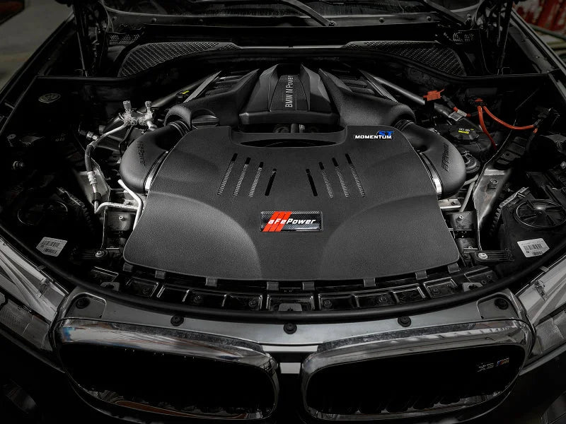 aFe Power 15-19 BMW X5 M (F85)/X6 M (F86) V8-4.4L (tt) S63 Cold Air Intake System w/ Pro DRY S Media - Side View