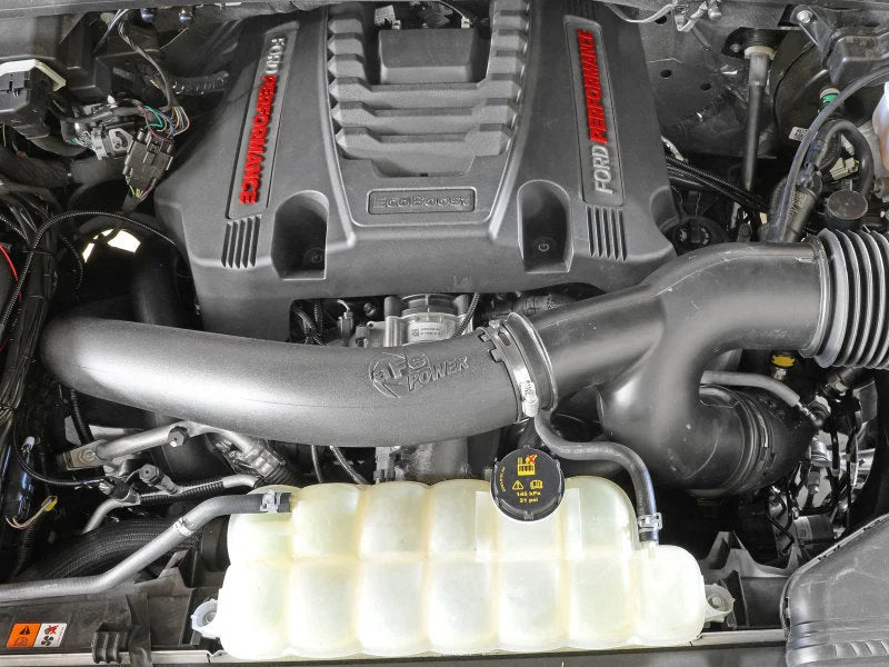 aFe Power 17-20 Ford Raptor 3.5L V6 Turbo Inlet Pipes - Back View