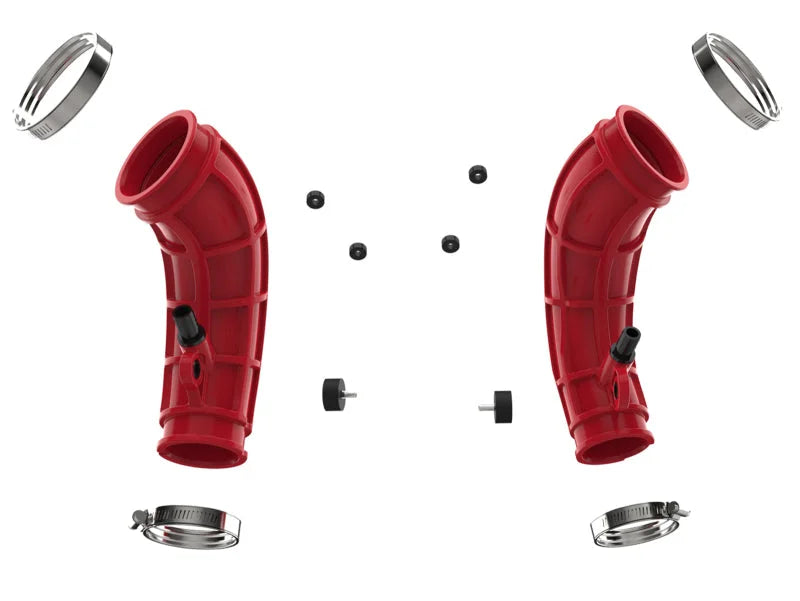 aFe Power 22-24 Toyota Land Cruiser (J300) / 22-24 Toyota Tundra V6-3.4L (tt) Red Turbo Inlet Pipes - Additional View 11
