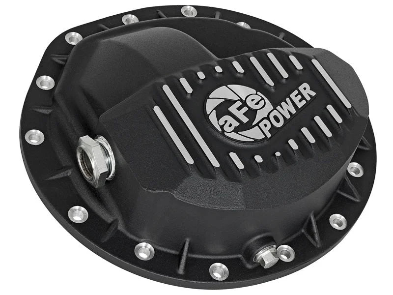 aFe Power Cover Diff Front Machined COV Diff F Dodge Diesel Trucks 03-11 L6-5.9/6.7L Machined - Side View