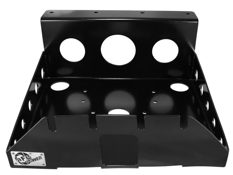 aFe Power Cover Glide Guard On Board Compressor Mount 07-14 Jeep Wrangler JK V6 3.6L-3.8L - Back View