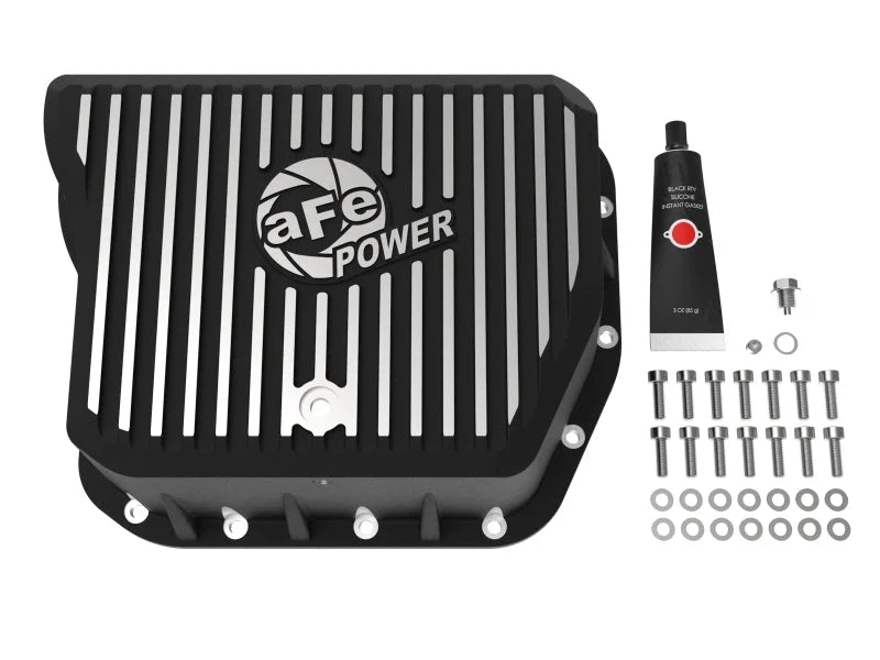 aFe Power Cover Trans Pan Machined COV Trans Pan Dodge Diesel Trucks 94-07 L6-5.9L (td) Machined - Side View