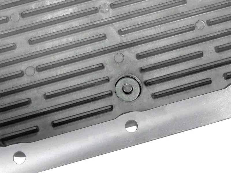 aFe Power Cover Trans Pan Machined Trans Pan 2006 Dodge RAM 5.9L Cummins - Side View