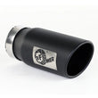 Load image into Gallery viewer, aFe Power Diesel Exhaust Tip Black- 4 in In x 5 out X 12 in Long Bolt On (Right) - Main Product View
