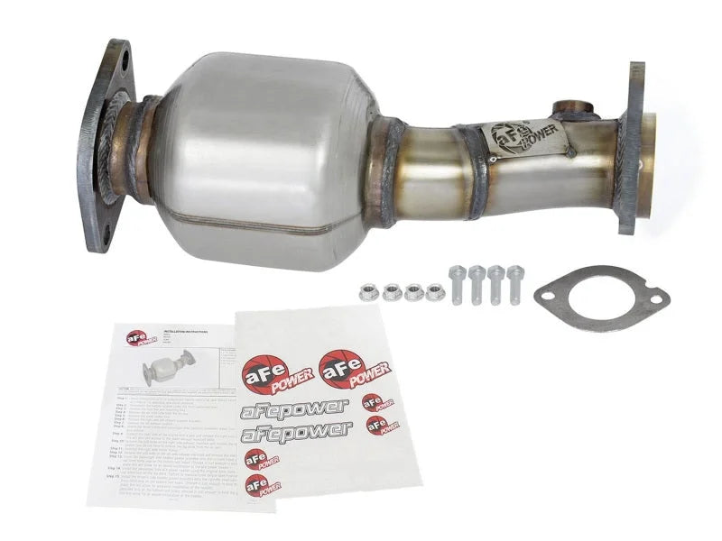 aFe Power Direct Fit Catalytic Converter Replacements Front Right Side 05-11 Nissan Xterra V6 4.0L - Installation View