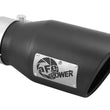 Load image into Gallery viewer, aFe Power Gas Exhaust Tip Black- 3 in In x 4.5 out X 9 in Long Bolt On (Black) - Main Product View