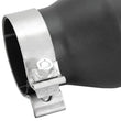 Load image into Gallery viewer, aFe Power Gas Exhaust Tip Black- 3 in In x 4.5 out X 9 in Long Bolt On (Black) - Installation View