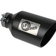 Load image into Gallery viewer, aFe Power MACH Force-Xp 409 Stainless Steel Clamp-on Exhaust Tip Black - Main Product View