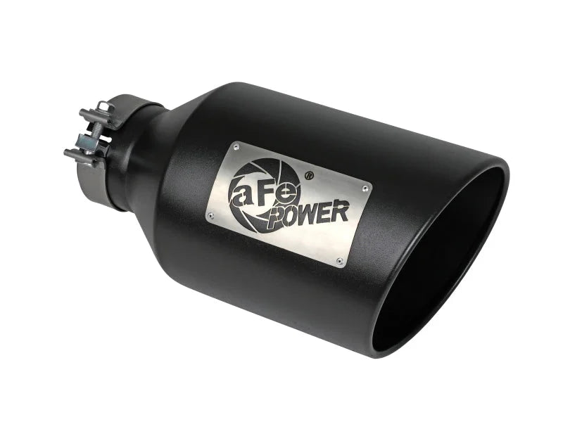 aFe Power MACH Force-Xp 409 Stainless Steel Clamp-on Exhaust Tip Black - Main Product View