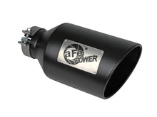 Load image into Gallery viewer, aFe Power MACH Force-Xp 409 Stainless Steel Clamp-on Exhaust Tip Black - Main Product View