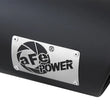 Load image into Gallery viewer, aFe Power MACH Force-Xp 4in In x 6in Out x 15in L Driver Side Clamp-On 4in 409 SS Exhaust Tip-Black - Back View