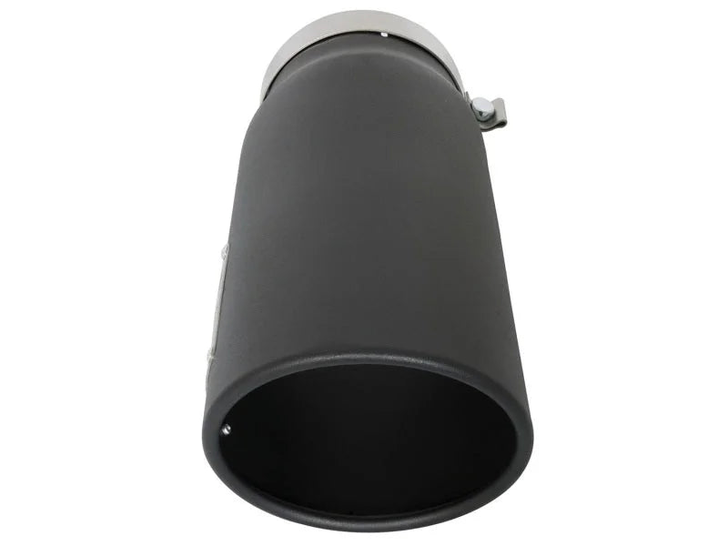 aFe Power MACH Force-Xp 5in In x 6in Out x 15in L Bolt-On 409 SS Exhaust Tip - Black - Back View