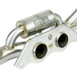 Load image into Gallery viewer, aFe Power MACHForce XP 304 Stainless Secondary Muffler Delete Pipe 14-19 Porsche 911 GT3 3.8L/4.0L - Installation View