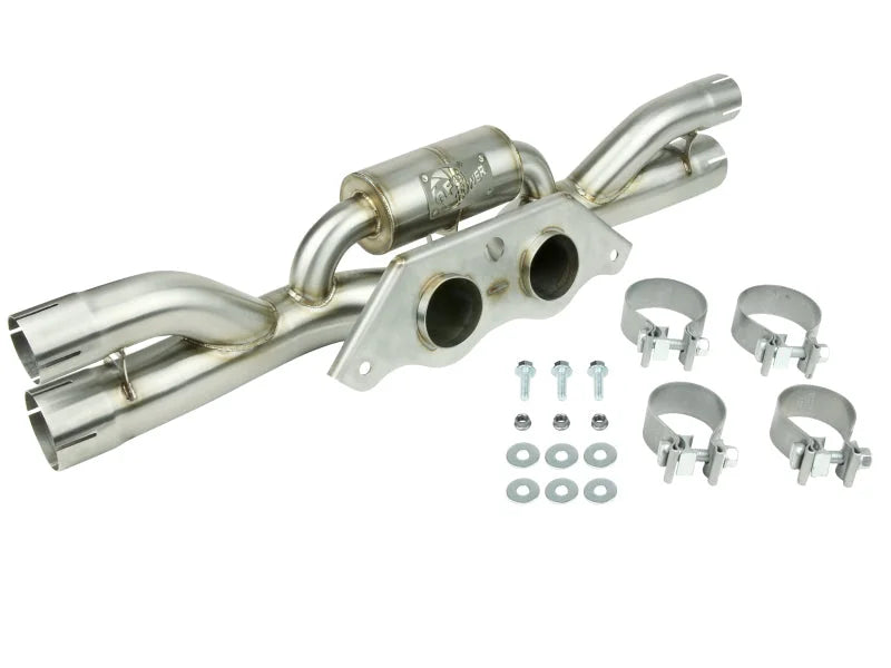 aFe Power MACHForce XP 304 Stainless Secondary Muffler Delete Pipe 14-19 Porsche 911 GT3 3.8L/4.0L - Additional View 5