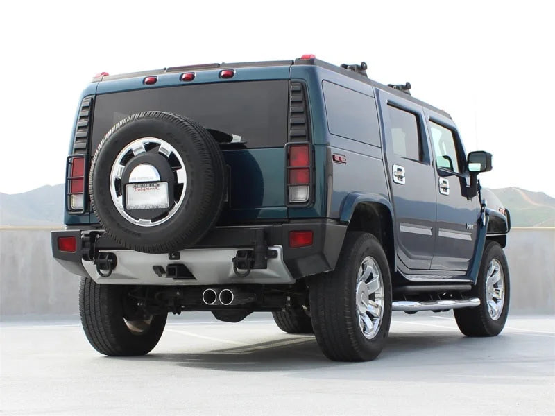 aFe Power MACHForce XP Exhaust System Cat-Back 409 Stainless Steel 07-08 Hummer H2 V8 6.0L/6.2L - Side View