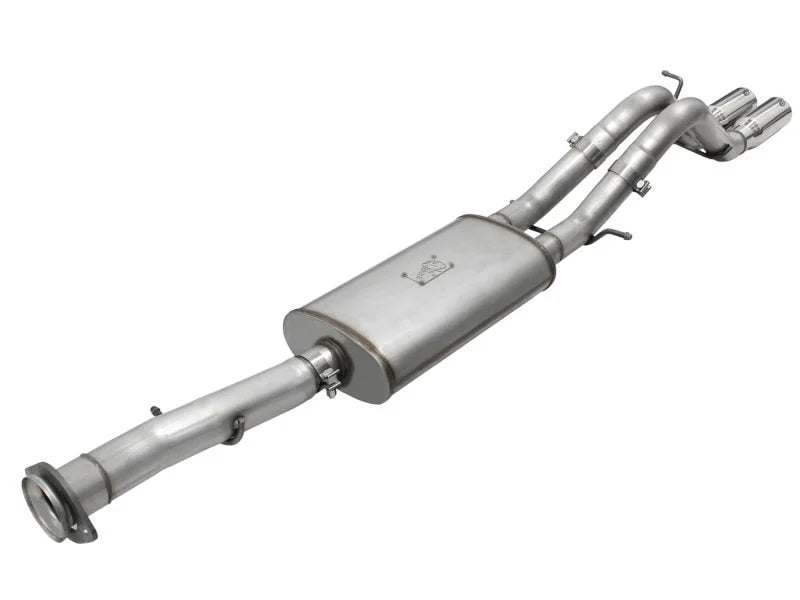 aFe Power MACHForce XP Exhaust System Cat-Back 409 Stainless Steel 07-08 Hummer H2 V8 6.0L/6.2L - Back View