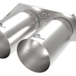 Load image into Gallery viewer, aFe Power Mach Force Xp 4in 304 SS Bolt-On Exhaust Tips Brushed 14-19 Porsche 911 GT3 3.8L/4.0L - Back View
