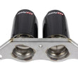 Load image into Gallery viewer, aFe Power Mach Force Xp 4in 304 SS Bolt-On Exhaust Tips Carbon Fiber 14-19 Porsche 911 GT3 3.8L/4.0L - Back View