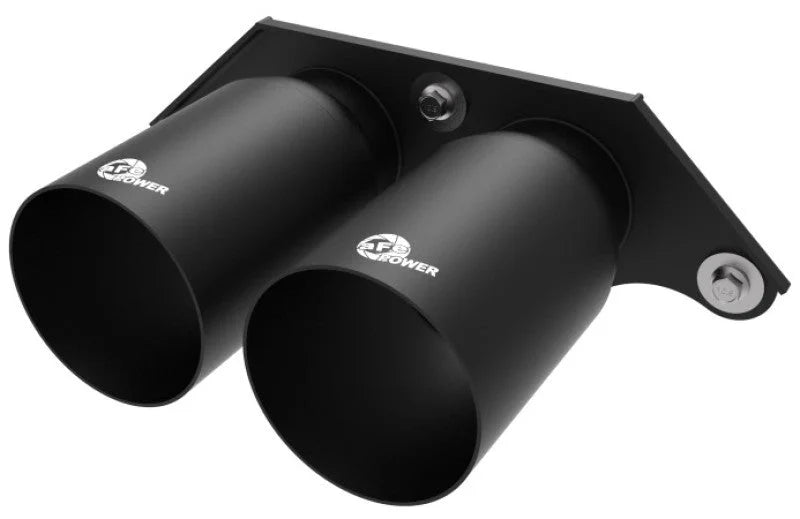 aFe Power Mach Force Xp 4in 304 SS Bolt-On Exhaust Tips Satin Black 14-19 Porsche 911 GT3 3.8L/4.0L - Installation View