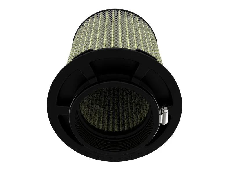 aFe Power Magnum FLOW Pro GUARD7 Air Filter 4 IN F x 6-1/2 IN B x 6-1/2 IN T (Inverted) x 8 IN H - Installation View