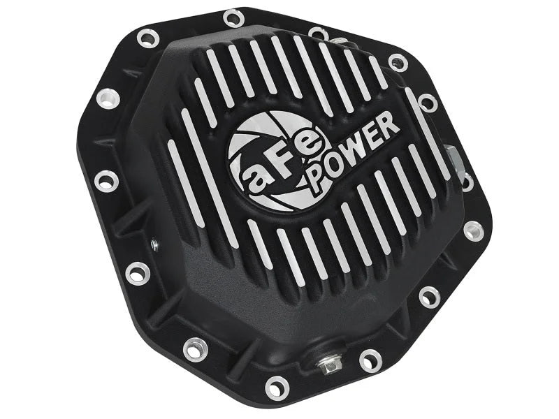 aFe Power Pro Ser Rear Diff Cover Black w/Mach Fins 2017 Ford Diesel Trucks V8-6.7L(td) Dana M275-14 - Additional View 5