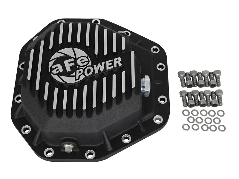 aFe Power Pro Ser Rear Diff Cover Black w/Mach Fins 2017 Ford Diesel Trucks V8-6.7L(td) Dana M275-14 - Additional View 7