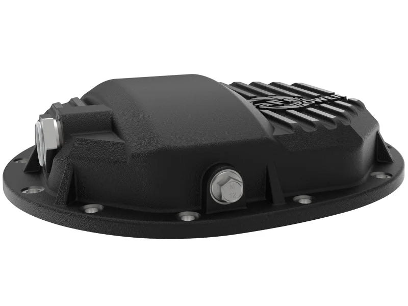 aFe Power Pro Series AAM 9.5/9.76 Rear Diff Cover Black w/Mach Fins 14-19 GM Silverado/Sierra 1500 - Back View