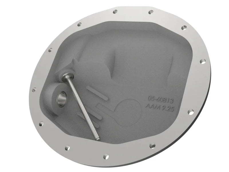 aFe Power Pro Series Rear Differential Cover Black w/ Machined Fins 13-18 RAM Diesel Trucks L6-6.7L - Back View