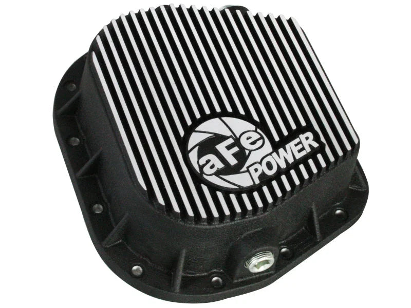 aFe Power Rear Differential Cover (Machined) 12 Bolt 9.75in 11-13 Ford F-150 EcoBoost V6 3.5L (TT) - Side View