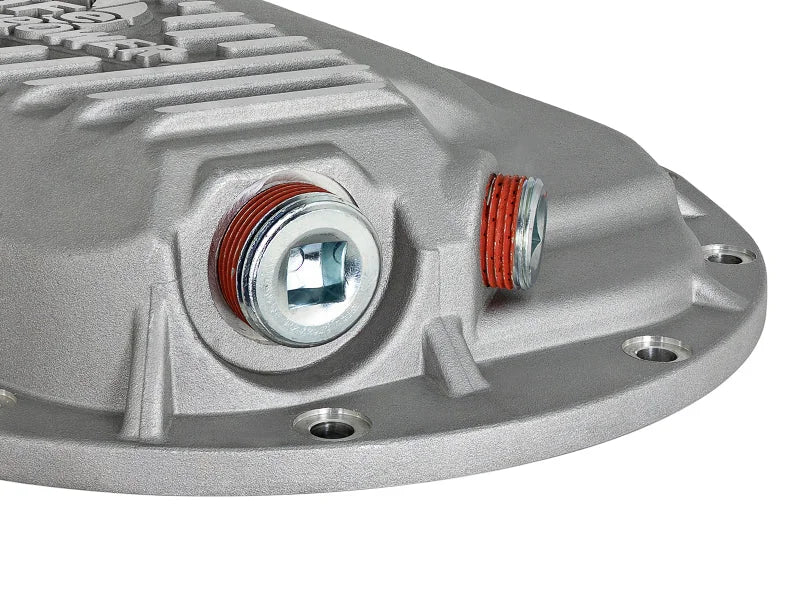 aFe Power Street Series Front Differential Cover Raw w/ Machined Fins 13-18 RAM V8 5.7/6.4L - Installation View