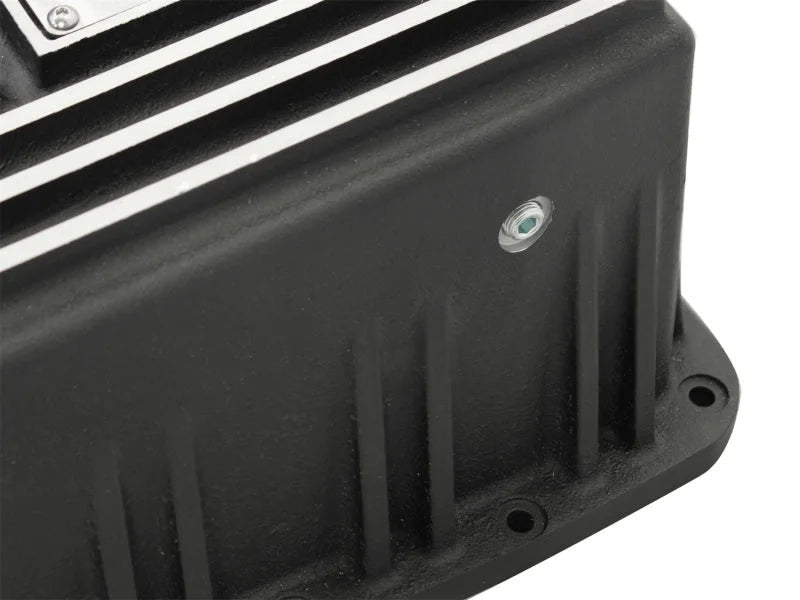 aFe Power Transmission Pan Black Machined 09-14 Ford 6R80 F-150 Trucks - Installation View