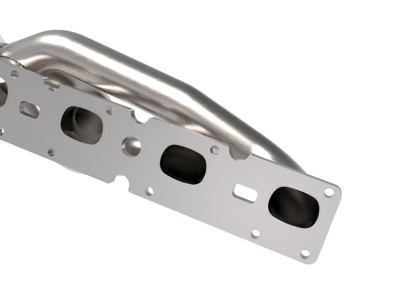 aFe Power Twisted Steel 304SS Shorty Header 19-21 Ram 2500/3500 V8-6.4L - Back View