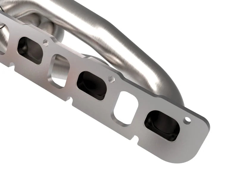 aFe Power Twisted Steel 304SS Shorty Header 2021 Ram 1500 TRX V8-6.2L (uncoated) - Back View