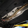 Load image into Gallery viewer, aFe Power Twisted Steel Down Pipe 3in 304 Stainless Steel w/ Cat 15-18 VW Golf R MKVII L4-2.0L (t) - Side View