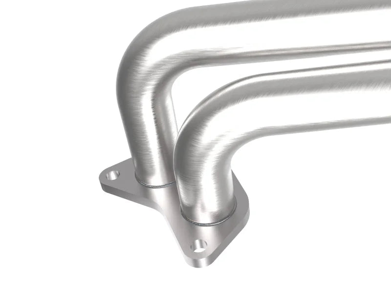 aFe Power Twisted Steel Long Tube Header 02-19 Subaru Impreza WRX/STI/Legacy (Unequal Length) - Back View