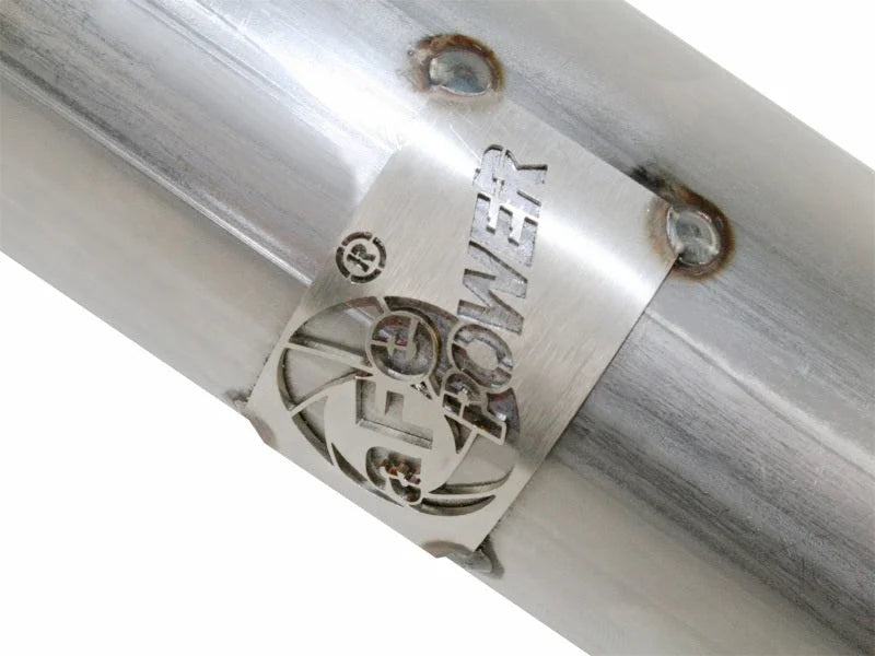 aFe Power Twisted Steel Loop Delete D/P Aluminized Steel 12-18 Jeep Wrangler (JK) V6 3.6L - Back View