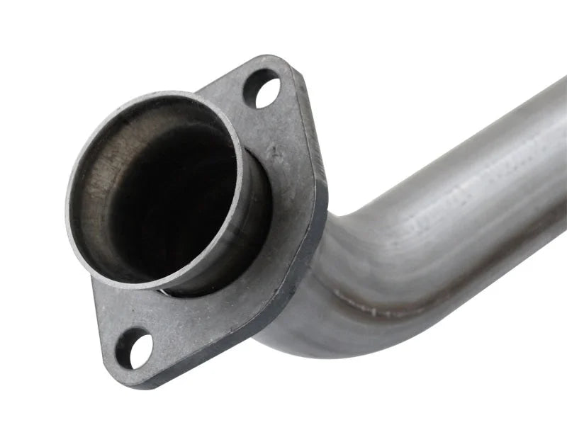 aFe Power Twisted Steel Y-Pipe Stainless Steel 2.5in 12-14 Jeep Wrangler V6 3.6L - Installation View