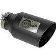 Load image into Gallery viewer, aFe Power Universal 5in Inlet 8in Outet MACH Force-XP Clamp-On Exhaust Tip - Black - Main Product View