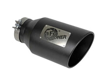 Load image into Gallery viewer, aFe Power Universal 5in Inlet 8in Outet MACH Force-XP Clamp-On Exhaust Tip - Black - Main Product View