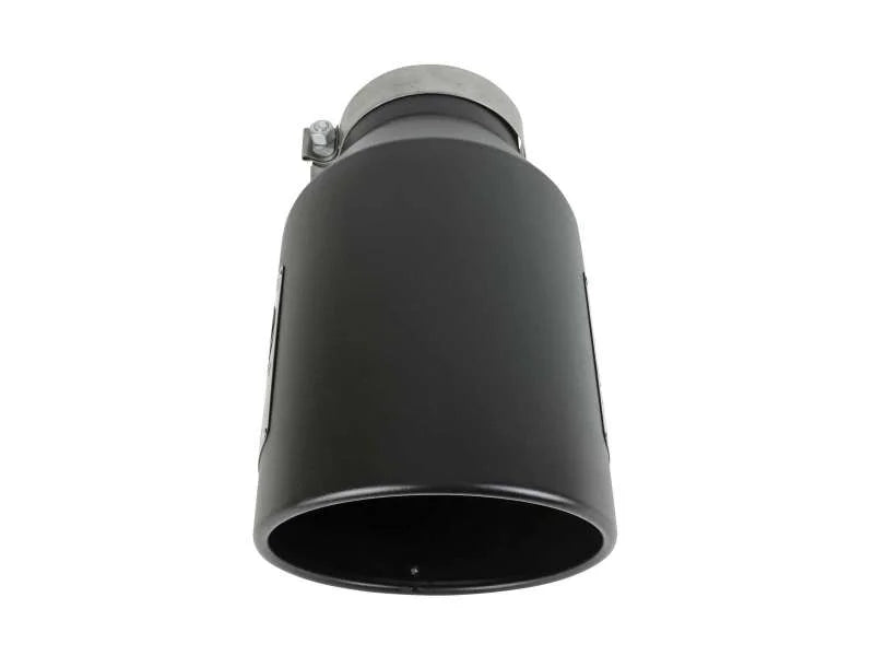 aFe Power Universal 5in Inlet 8in Outet MACH Force-XP Clamp-On Exhaust Tip - Black - Side View