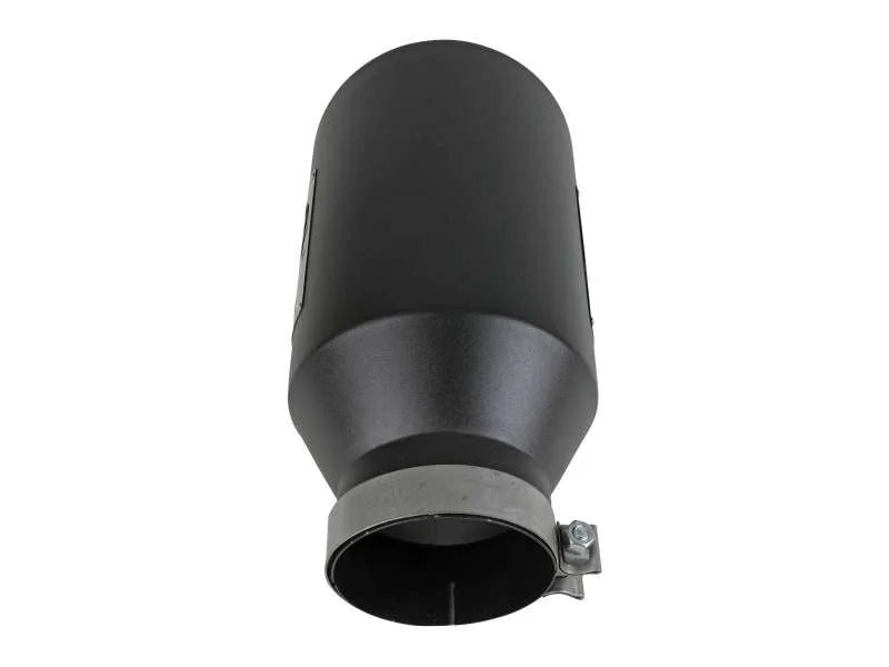 aFe Power Universal 5in Inlet 8in Outet MACH Force-XP Clamp-On Exhaust Tip - Black - Installation View