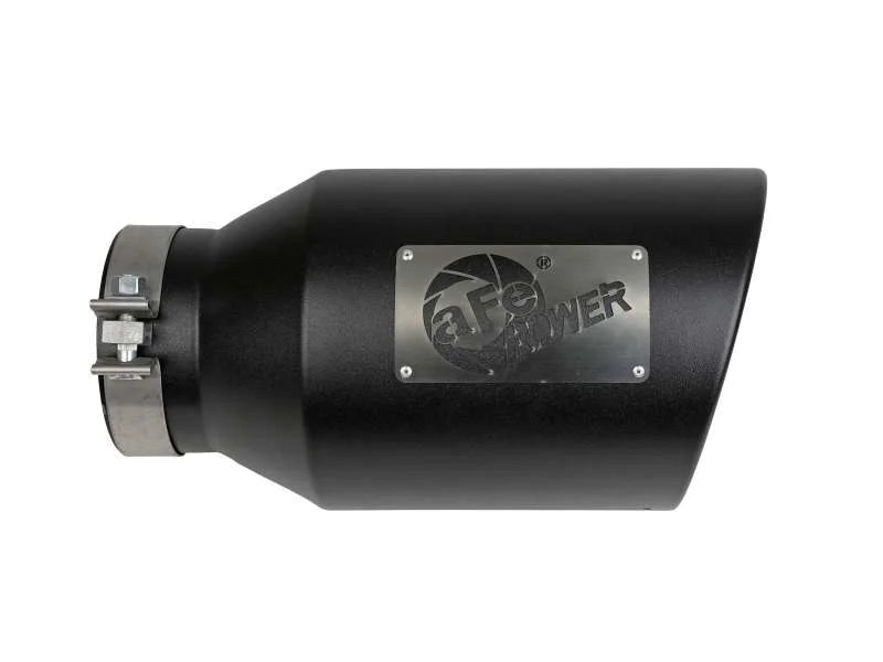 aFe Power Universal 5in Inlet 8in Outet MACH Force-XP Clamp-On Exhaust Tip - Black - Additional View 5