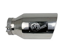 Load image into Gallery viewer, aFe Power Universal 5in Inlet 8in Outet MACH Force-XP Clamp-On Exhaust Tip - Polished - Back View