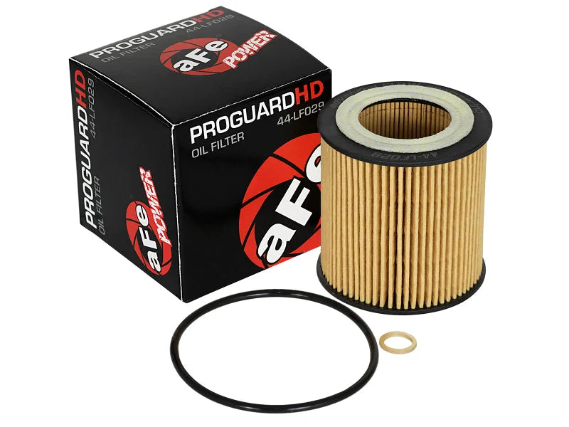 aFe Pro GUARD D2 Oil Filter 06-19 BMW Gas Cars L6-3.0T N54/55 - 4 Pack - Side View