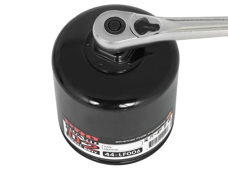 aFe Pro GUARD D2 Oil Filter 74-08 Dodge Gas Truck V6 3.9L/V8 4.7L/5.7L/5.2L/5.9L/V10 8.3L/8.0L (4pk) - Back View