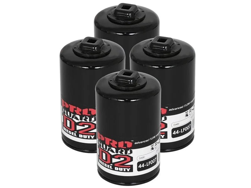 aFe Pro GUARD D2 Oil Filter 97-08 Ford Trucks V6 4.2L / V8 4.6L (4 Pack) - Main Product View